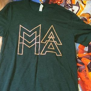 Green and rose gold MAMA shirt